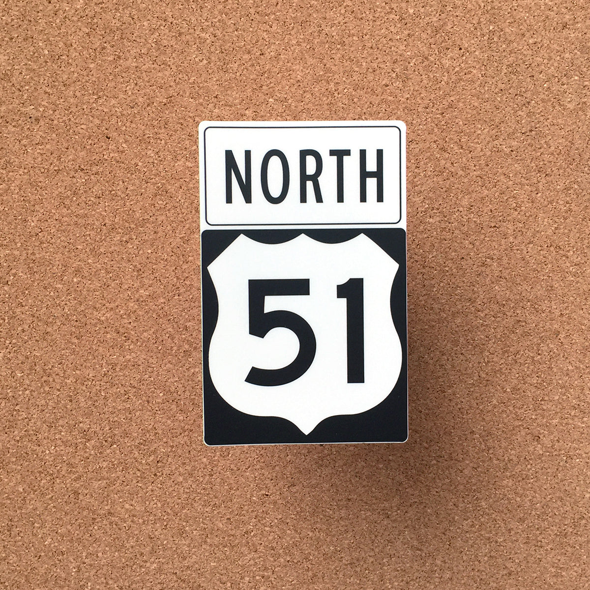 51 North Highway Sign Sticker - Links' Camp